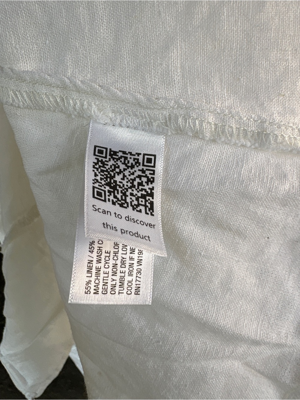 Universal Thread White Linen Button-Front V-Neck Mini Dress - Picture 4 of 4
